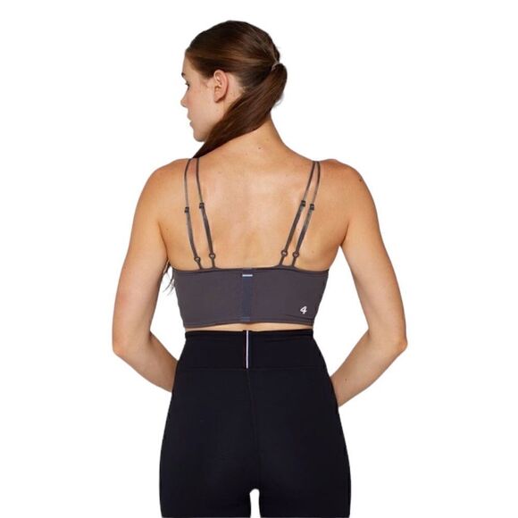 NWT Four Laps ‘Poise’ Longline Sports Bra in Graphite Size M - Picture 3 of 10